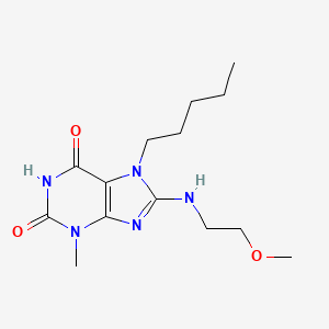 8-((2-methoxyethyl)amino)-3-methyl-7-pentyl-1H-purine-2,6(3H,7H)-dione