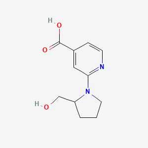 2-[2-(Hydroxymethyl)pyrrolidin-1-yl]pyridine-4-carboxylic acid