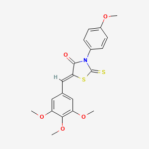 (5Z)-3-(4-methoxyphenyl)-2-sulfanylidene-5-[(3,4,5-trimethoxyphenyl)methylidene]-1,3-thiazolidin-4-one