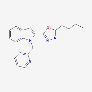 2-butyl-5-(1-(pyridin-2-ylmethyl)-1H-indol-2-yl)-1,3,4-oxadiazole