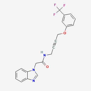 2-(1H-benzo[d]imidazol-1-yl)-N-(4-(3-(trifluoromethyl)phenoxy)but-2-yn-1-yl)acetamide