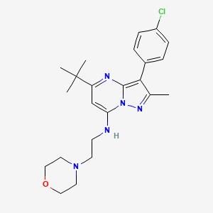 5-tert-butyl-3-(4-chlorophenyl)-2-methyl-N-(2-morpholin-4-ylethyl)pyrazolo[1,5-a]pyrimidin-7-amine