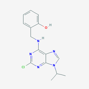 molecular formula C15H16ClN5O B023813 2-Chloro-6-(2-hydroxybenzylamino)-9-isopropylpurine CAS No. 500568-72-9