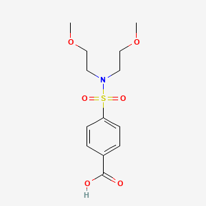molecular formula C13H19NO6S B2381307 4-[bis(2-methoxyethyl)sulfamoyl]benzoic Acid CAS No. 328038-28-4
