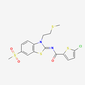 (Z)-5-chloro-N-(6-(methylsulfonyl)-3-(2-(methylthio)ethyl)benzo[d]thiazol-2(3H)-ylidene)thiophene-2-carboxamide