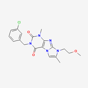 3-(3-chlorobenzyl)-8-(2-methoxyethyl)-1,7-dimethyl-1H-imidazo[2,1-f]purine-2,4(3H,8H)-dione