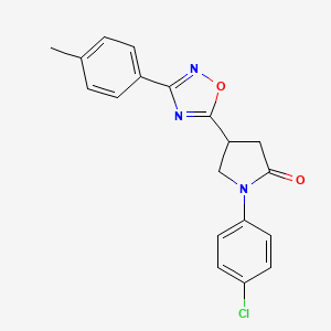 1-(4-Chlorophenyl)-4-[3-(4-methylphenyl)-1,2,4-oxadiazol-5-yl]pyrrolidin-2-one