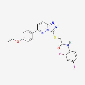 molecular formula C21H17F2N5O2S B2381354 N-(2,4-difluorophenyl)-2-((6-(4-ethoxyphenyl)-[1,2,4]triazolo[4,3-b]pyridazin-3-yl)thio)acetamide CAS No. 894061-95-1
