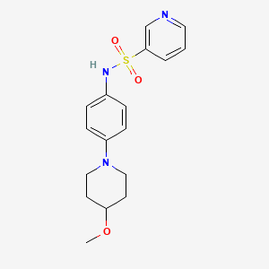 molecular formula C17H21N3O3S B2381389 N-[4-(4-methoxypiperidin-1-yl)phenyl]pyridine-3-sulfonamide CAS No. 1796970-88-1