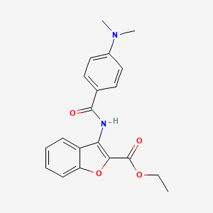 molecular formula C20H20N2O4 B2381449 Ethyl 3-(4-(dimethylamino)benzamido)benzofuran-2-carboxylate CAS No. 477501-71-6