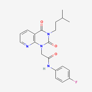 molecular formula C20H21FN4O3 B2381472 N-(4-fluorophenyl)-2-[3-(3-methylbutyl)-2,4-dioxo-1H,2H,3H,4H-pyrido[2,3-d]pyrimidin-1-yl]acetamide CAS No. 902924-83-8