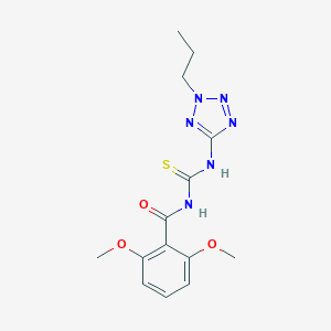 molecular formula C14H18N6O3S B238161 N-(2,6-dimethoxybenzoyl)-N'-(2-propyl-2H-tetraazol-5-yl)thiourea 
