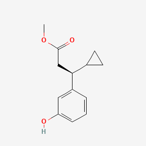 molecular formula C13H16O3 B2381651 methyl (3S)-3-cyclopropyl-3-(3-hydroxyphenyl)propanoate CAS No. 1142223-08-2