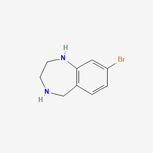 molecular formula C9H11BrN2 B2381663 8-Bromo-2,3,4,5-tetrahydro-1H-1,4-benzodiazepine CAS No. 1537332-61-8