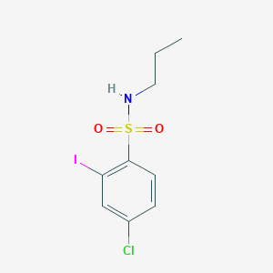molecular formula C9H11ClINO2S B2381688 4-chloro-2-iodo-N-propylbenzenesulfonamide CAS No. 271796-68-0