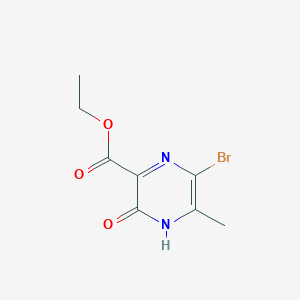 molecular formula C8H9BrN2O3 B2381691 Ethyl 6-bromo-3-hydroxy-5-methylpyrazine-2-carboxylate CAS No. 1269026-22-3