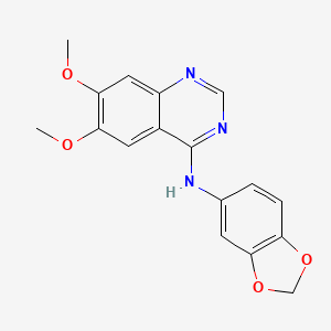 molecular formula C17H15N3O4 B2381726 N-(1,3-benzodioxol-5-yl)-6,7-dimethoxy-4-quinazolinamine CAS No. 477855-14-4