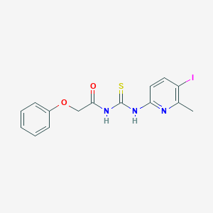 molecular formula C15H14IN3O2S B238175 N-(5-iodo-6-methyl-2-pyridinyl)-N'-(phenoxyacetyl)thiourea 