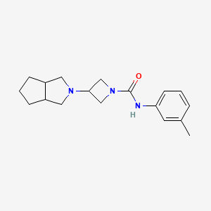 molecular formula C18H25N3O B2381758 N-(3-methylphenyl)-3-{octahydrocyclopenta[c]pyrrol-2-yl}azetidine-1-carboxamide CAS No. 2415569-81-0