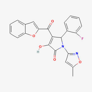 4-(benzofuran-2-carbonyl)-5-(2-fluorophenyl)-3-hydroxy-1-(5-methylisoxazol-3-yl)-1H-pyrrol-2(5H)-one