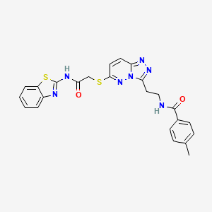 N-(2-(6-((2-(benzo[d]thiazol-2-ylamino)-2-oxoethyl)thio)-[1,2,4]triazolo[4,3-b]pyridazin-3-yl)ethyl)-4-methylbenzamide