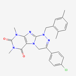 3-(4-chlorophenyl)-1-[(2,5-dimethylphenyl)methyl]-7,9-dimethyl-4H-purino[8,7-c][1,2,4]triazine-6,8-dione