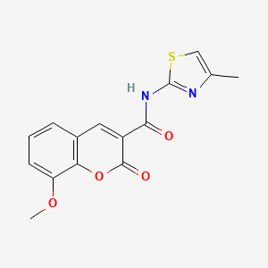 8-methoxy-N-(4-methyl-1,3-thiazol-2-yl)-2-oxo-2H-chromene-3-carboxamide
