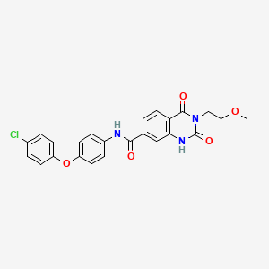 molecular formula C24H20ClN3O5 B2381773 N-(4-(4-chlorophenoxy)phenyl)-3-(2-methoxyethyl)-2,4-dioxo-1,2,3,4-tetrahydroquinazoline-7-carboxamide CAS No. 892259-70-0