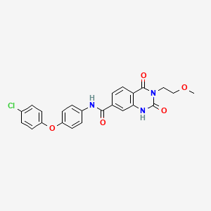 N-(4-(4-chlorophenoxy)phenyl)-3-(2-methoxyethyl)-2,4-dioxo-1,2,3,4-tetrahydroquinazoline-7-carboxamide