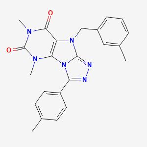 1,3-Dimethyl-8-(4-methylphenyl)-5-[(3-methylphenyl)methyl]purino[8,9-c][1,2,4]triazole-2,4-dione