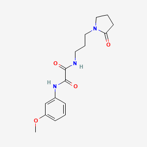 molecular formula C16H21N3O4 B2381813 N1-(3-methoxyphenyl)-N2-(3-(2-oxopyrrolidin-1-yl)propyl)oxalamide CAS No. 898374-04-4