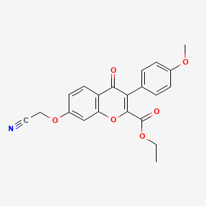 molecular formula C21H17NO6 B2381844 Ethyl 7-(cyanomethoxy)-3-(4-methoxyphenyl)-4-oxochromene-2-carboxylate CAS No. 610764-20-0