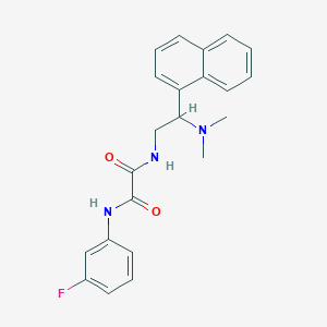 molecular formula C22H22FN3O2 B2381849 N1-(2-(dimethylamino)-2-(naphthalen-1-yl)ethyl)-N2-(3-fluorophenyl)oxalamide CAS No. 941977-11-3