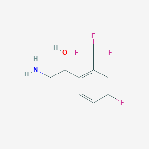 molecular formula C9H9F4NO B2381961 Benzenemethanol, alpha-(aminomethyl)-4-fluoro-2-(trifluoromethyl)- CAS No. 1538362-49-0
