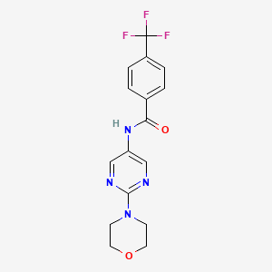 molecular formula C16H15F3N4O2 B2381968 N-(2-morpholinopyrimidin-5-yl)-4-(trifluoromethyl)benzamide CAS No. 1359636-61-5