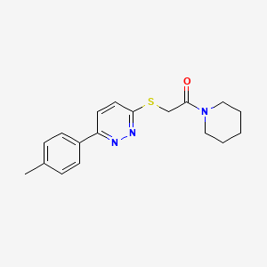 molecular formula C18H21N3OS B2381971 1-(Piperidin-1-yl)-2-((6-(p-tolyl)pyridazin-3-yl)thio)ethanone CAS No. 893976-41-5