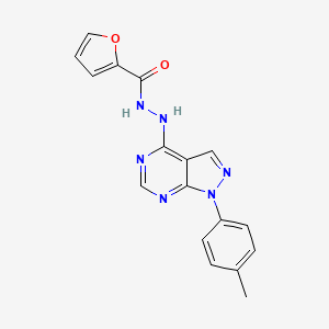 molecular formula C17H14N6O2 B2381979 N'-[1-(4-methylphenyl)-1H-pyrazolo[3,4-d]pyrimidin-4-yl]furan-2-carbohydrazide CAS No. 890938-41-7