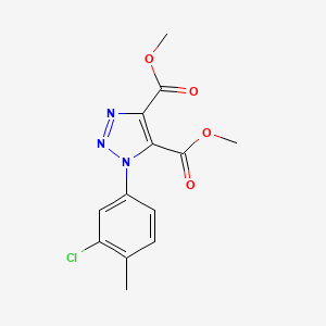 molecular formula C13H12ClN3O4 B2382009 dimethyl 1-(3-chloro-4-methylphenyl)-1H-1,2,3-triazole-4,5-dicarboxylate CAS No. 895641-60-8