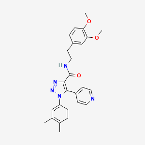 molecular formula C26H27N5O3 B2382016 N-[2-(3,4-dimethoxyphenyl)ethyl]-1-(3,4-dimethylphenyl)-5-(pyridin-4-yl)-1H-1,2,3-triazole-4-carboxamide CAS No. 1226457-94-8