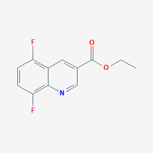 molecular formula C12H9F2NO2 B2382036 Ethyl 5,8-difluoroquinoline-3-carboxylate CAS No. 1820608-31-8