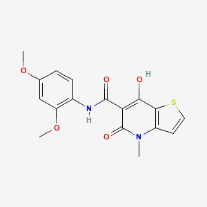 molecular formula C17H16N2O5S B2382044 N-(2,4-dimethoxyphenyl)-7-hydroxy-4-methyl-5-oxo-4H,5H-thieno[3,2-b]pyridine-6-carboxamide CAS No. 1251671-45-0