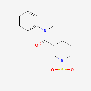 molecular formula C14H20N2O3S B2382075 N-methyl-1-(methylsulfonyl)-N-phenylpiperidine-3-carboxamide CAS No. 1058250-65-9