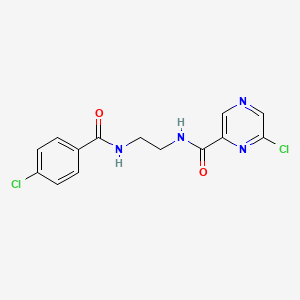 6-chloro-N-{2-[(4-chlorophenyl)formamido]ethyl}pyrazine-2-carboxamide