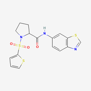 N-(benzo[d]thiazol-6-yl)-1-(thiophen-2-ylsulfonyl)pyrrolidine-2-carboxamide