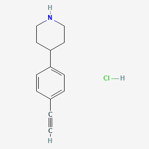 molecular formula C13H16ClN B2382189 4-(4-Ethynylphenyl)piperidine hydrochloride CAS No. 1009640-16-7