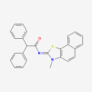 (E)-N-(3-methylnaphtho[2,1-d]thiazol-2(3H)-ylidene)-2,2-diphenylacetamide
