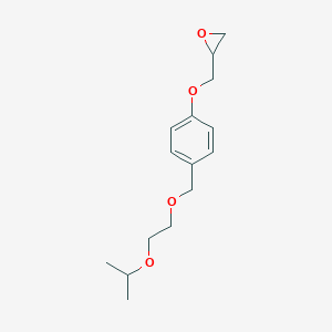 molecular formula C15H22O4 B023822 [[4-[[2-(1-Methylethoxy)ethoxy]methyl]phenoxy]methyl]oxirane CAS No. 66722-57-4