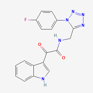 N-((1-(4-fluorophenyl)-1H-tetrazol-5-yl)methyl)-2-(1H-indol-3-yl)-2-oxoacetamide