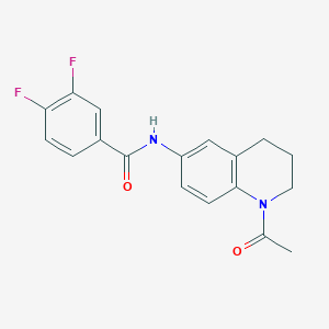 molecular formula C18H16F2N2O2 B2382245 N-(1-acetyl-1,2,3,4-tetrahydroquinolin-6-yl)-3,4-difluorobenzamide CAS No. 941915-18-0