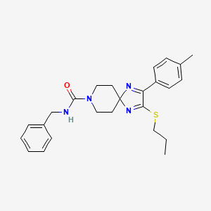 N-benzyl-2-(4-methylphenyl)-3-(propylthio)-1,4,8-triazaspiro[4.5]deca-1,3-diene-8-carboxamide